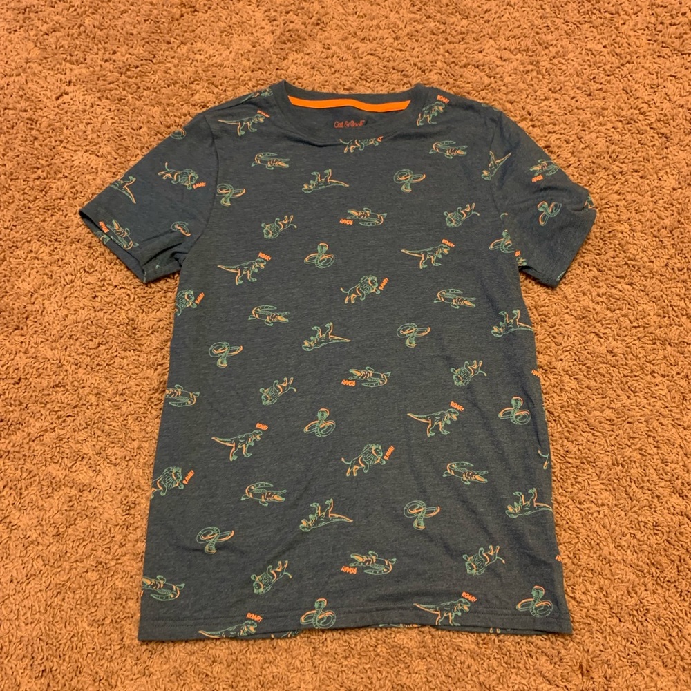 Cat & Jack Boys Blue/Green T-Shirt Size L(12-14)